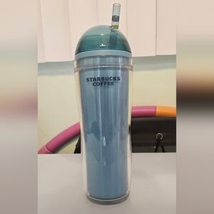Starbucks Aqua Tumbler with Dome Lid